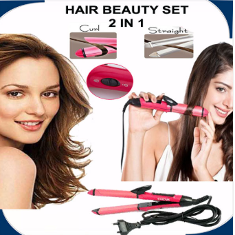 GEMEINOVA 2 in1 Hair Straightener Curler NHC-2009