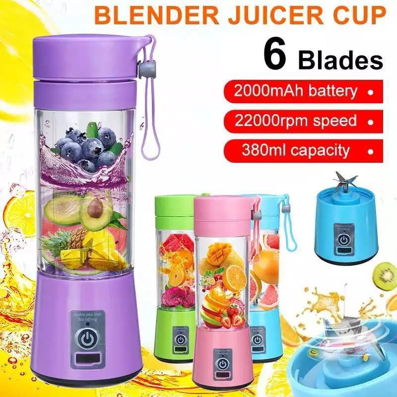 Rechargeable Portable Mini Juicer Blender – 6 Blades